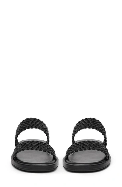 Shop Paige Dakota Basket Weave Slide Sandal In Black