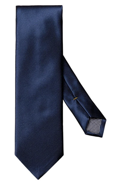 Shop Eton Solid Navy Silk Twill Tie