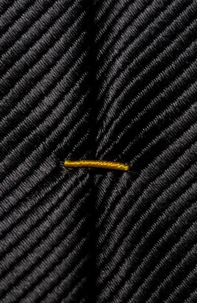 Shop Eton Solid Black Silk Twill Tie
