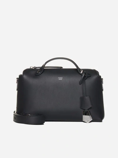 Shop Fendi By The Way Medium Leather Bag In Black