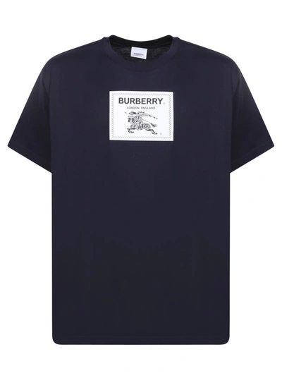 Shop Burberry T-shirts In Blue
