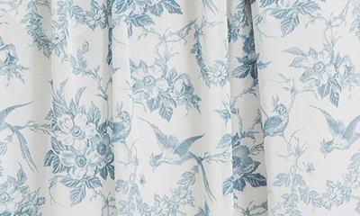 Shop Max Studio Off The Shoulder Maxi Dress In Cream/ Blue Floral Toile