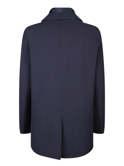 Shop Herno Three-quarter Coats In Blue