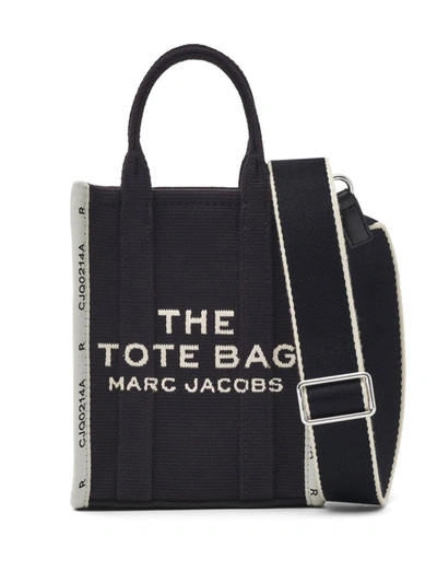 Shop Marc Jacobs The Jacquard Mini Tote Bag In Black