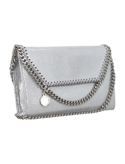 Shop Stella Mccartney Falabella Mini Crossbody Bag In Silver