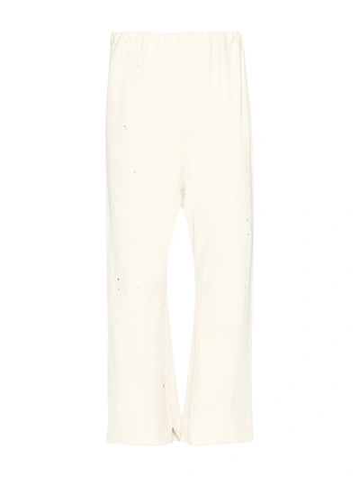Shop Maison Margiela Cut-out Hem Track Pants In White