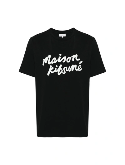 Shop Maison Kitsuné Maison Kitsune Handwriting Comfort Tee-shirt In Black
