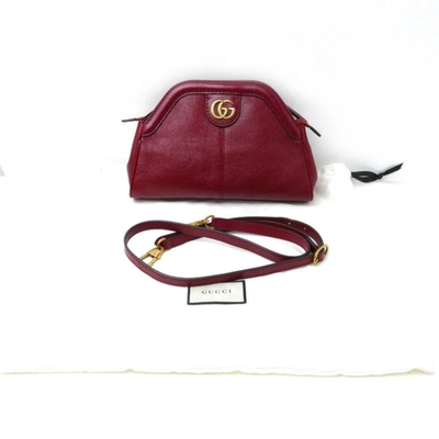 Shop Gucci Re(belle) Red Leather Shoulder Bag ()