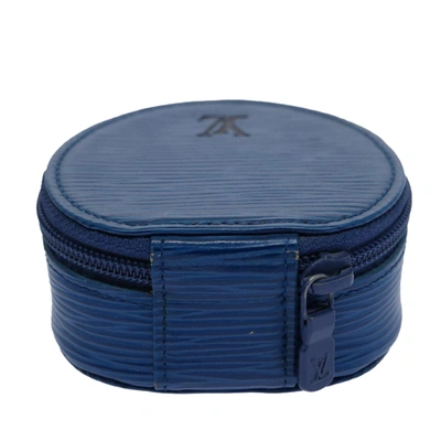 Pre-owned Louis Vuitton Ecrin Blue Leather Clutch Bag ()