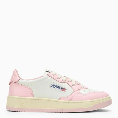 Shop Autry Medalist White/blush Bride Sneaker In Pink