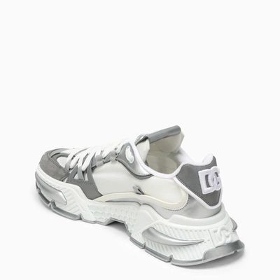 Shop Dolce & Gabbana Dolce&gabbana Air Master Silver/white Fabric Sneaker In Metal
