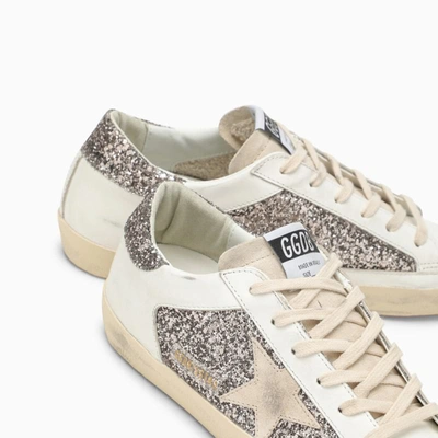 Shop Golden Goose Super-star Glitter/white Sneaker