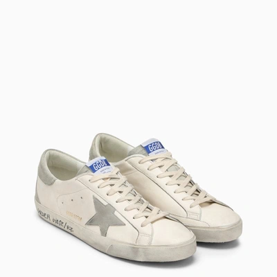 Shop Golden Goose White/grey Super-star Sneaker