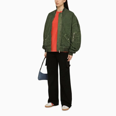 Shop Halfboy Over Bomber Jacket In Green