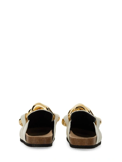 Shop Jw Anderson J.w. Anderson Mules Chain In White