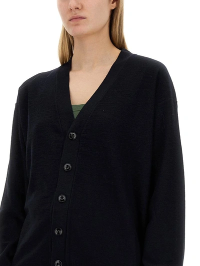 Shop Lemaire Twisted Cardigan In Blue