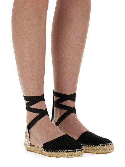 Shop Manebi Manebí Espadrilles Flat In Black