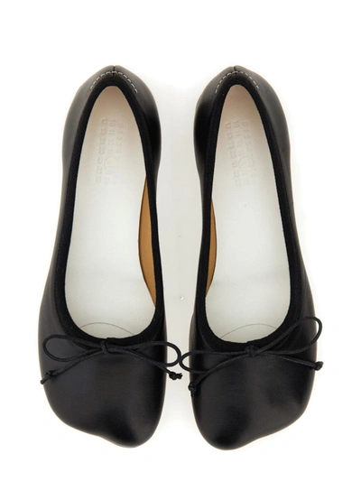 Shop Mm6 Maison Margiela Classic Anatomical Ballet Flats In Black