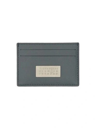 Shop Mm6 Maison Margiela Numeric Card Holder In Grey
