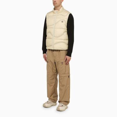 Shop Moncler Grenoble Convertible Trousers In Beige