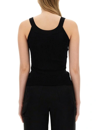 Shop Moschino Knitted Tops. In Black