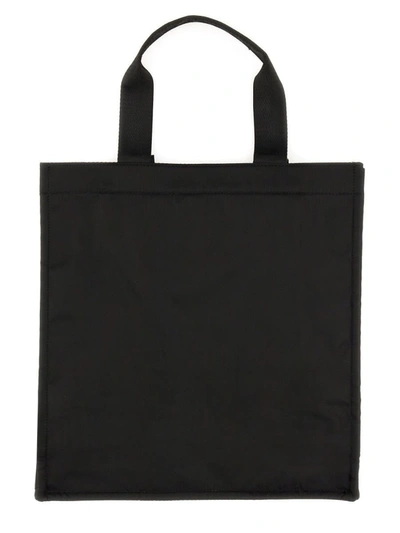 Shop Msgm Tote Bag With Logo In Black