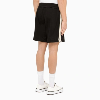 Shop Palm Angels Cotton Bermuda Shorts With Logo In Black