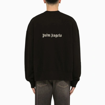 Shop Palm Angels Crewneck Sweatshirt With Logo In Black