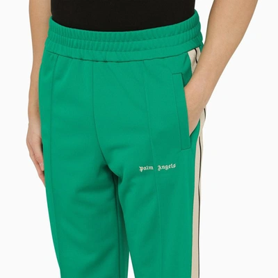 Shop Palm Angels Jogging Trousers With Bands In Green