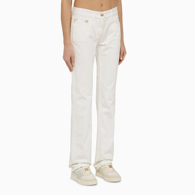 Shop Palm Angels Trousers In White