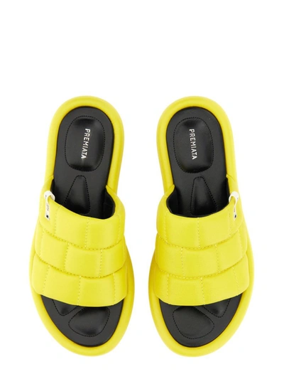 Shop Premiata Nappa Sandal In Yellow