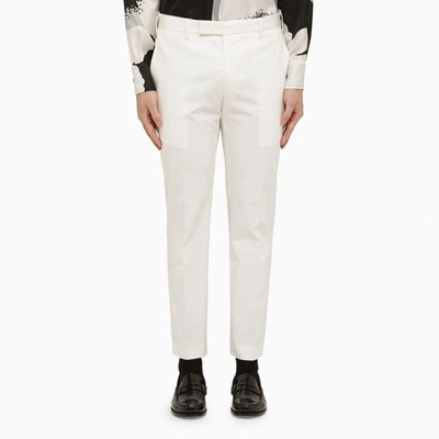 Shop Pt Torino Slim Trousers In White