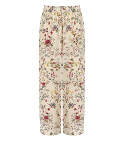 Shop Weekend Max Mara Gradara Ivory Floral Trousers