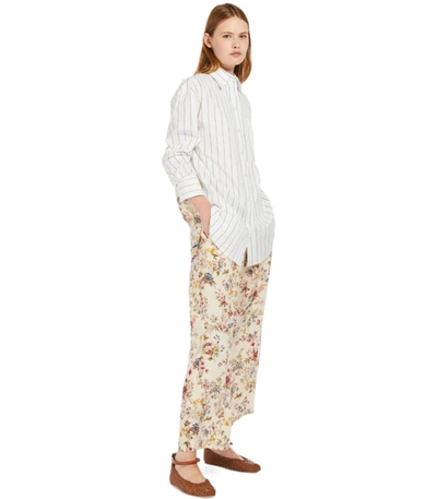 Shop Weekend Max Mara Gradara Ivory Floral Trousers