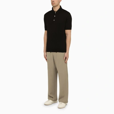 Shop Zegna Short-sleeved Polo Shirt In Black