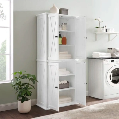 Crosley Furniture Clifton Distressed White Tall Pantry