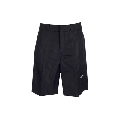 Valentino Flower Embroidery Bermuda Shorts In Black