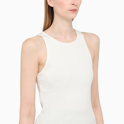 Shop By Malene Birger Ribbed White Tank Top