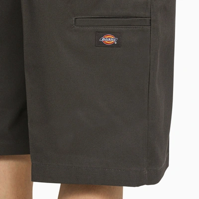 Shop Dickies Grey Cotton Trousers In Gray