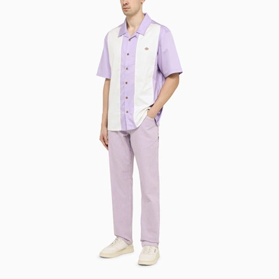 Shop Dickies Lilac/white Cotton Shirt In Purple