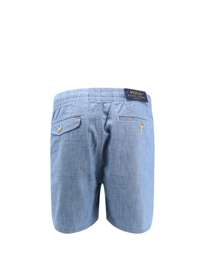 Shop Polo Ralph Lauren Classic Fit Cotton Bermuda Shorts With Denim Effect