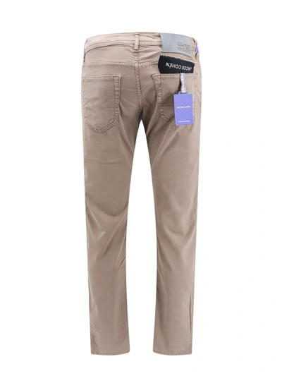 Shop Jacob Cohen Cotton Slim Trouser With Back Logo Patch