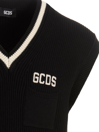 Shop Gcds Low Band Gilet Black