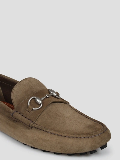 Shop Gucci Horsebit Driver Loafers