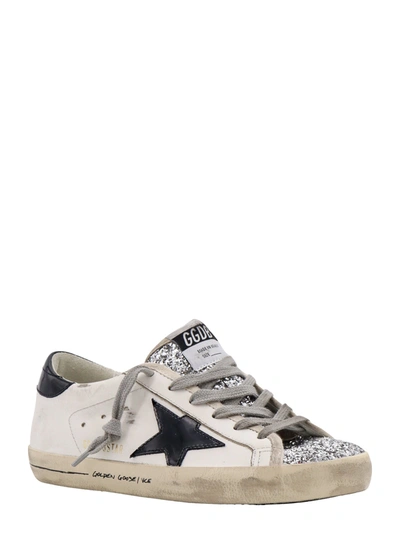 Shop Golden Goose Leather Sneakers With Patent Leather Details