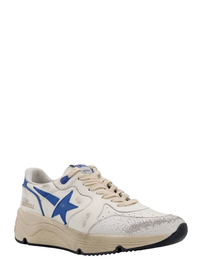 Shop Golden Goose Leather Sneakers With Used Effect