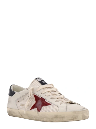 Shop Golden Goose Mesh And Leather Sneakers With Suede Patch