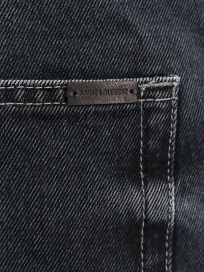 Shop Saint Laurent Organic Cotton Trouser With Back Logo Patch