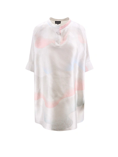 Shop Giorgio Armani Oversize Silk Shirt