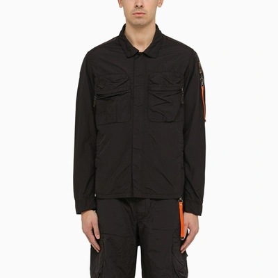 Shop Parajumpers Black Millard Jacket In Nylon